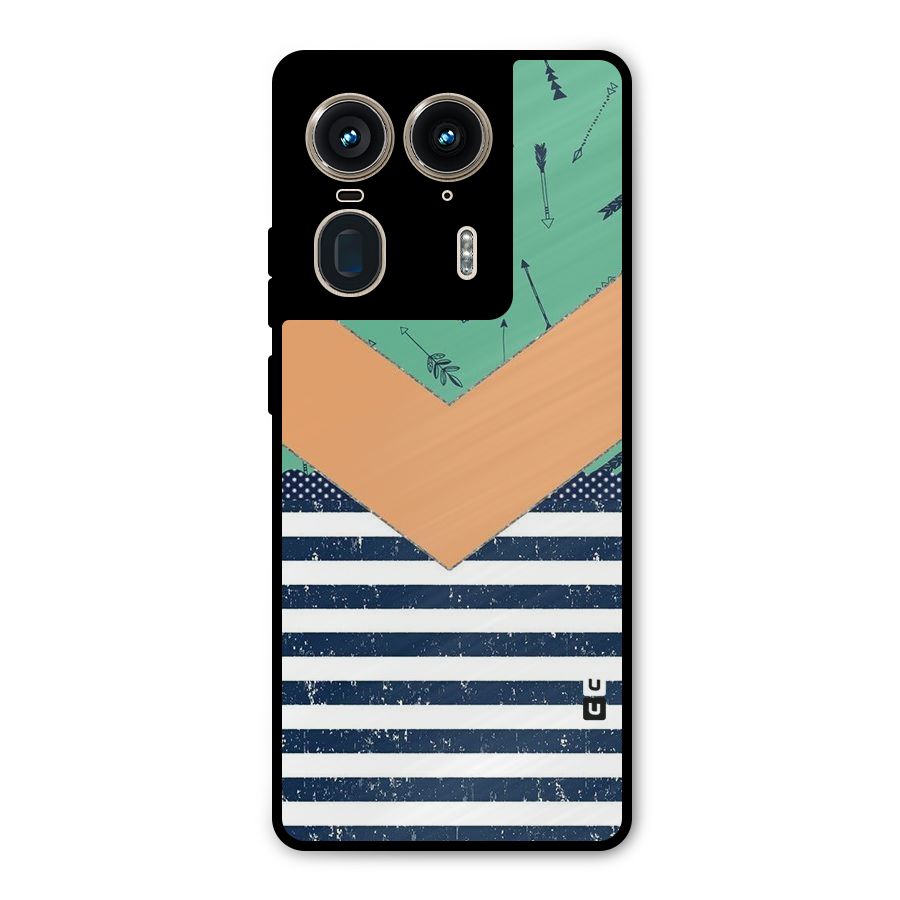 Arrows and Stripes Metal Back Case for Motorola Edge 50 Ultra