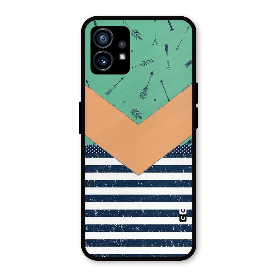 Arrows and Stripes Metal Back Case for Nothing Phone 1