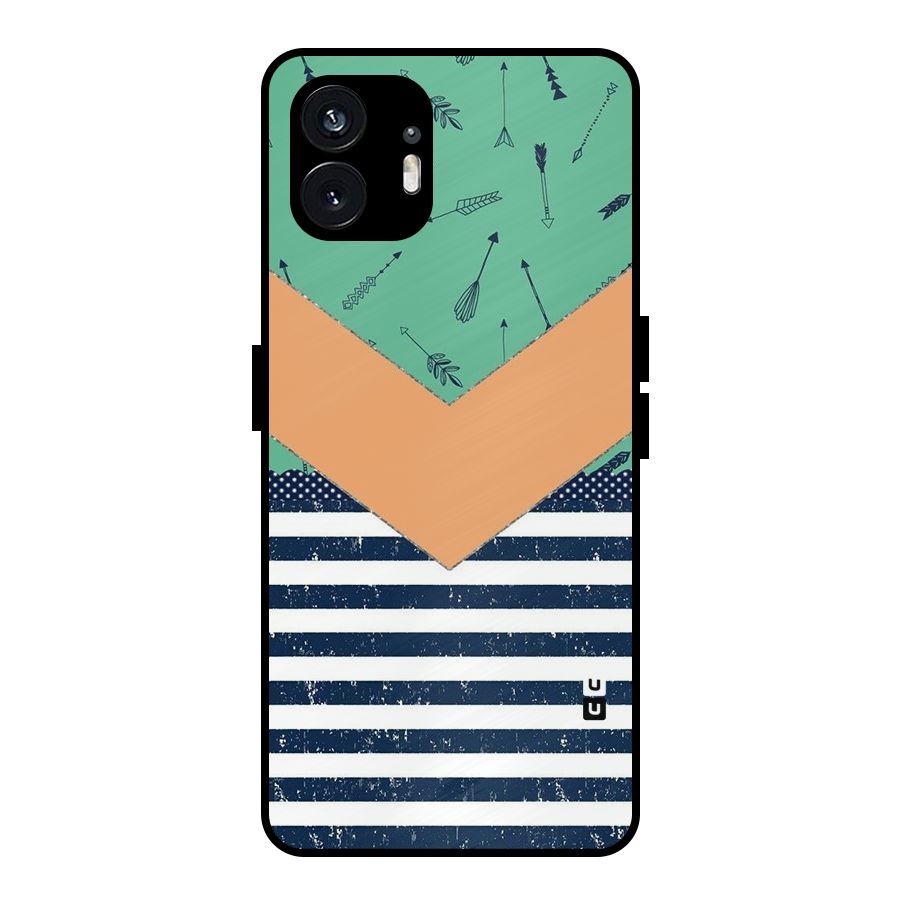 Arrows and Stripes Metal Back Case for Nothing Phone 2