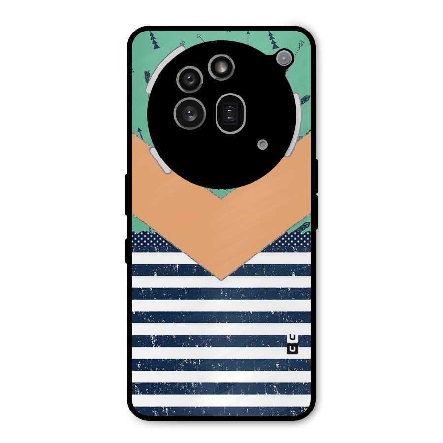 Arrows and Stripes Metal Back Case for Nothing Phone 3a Pro