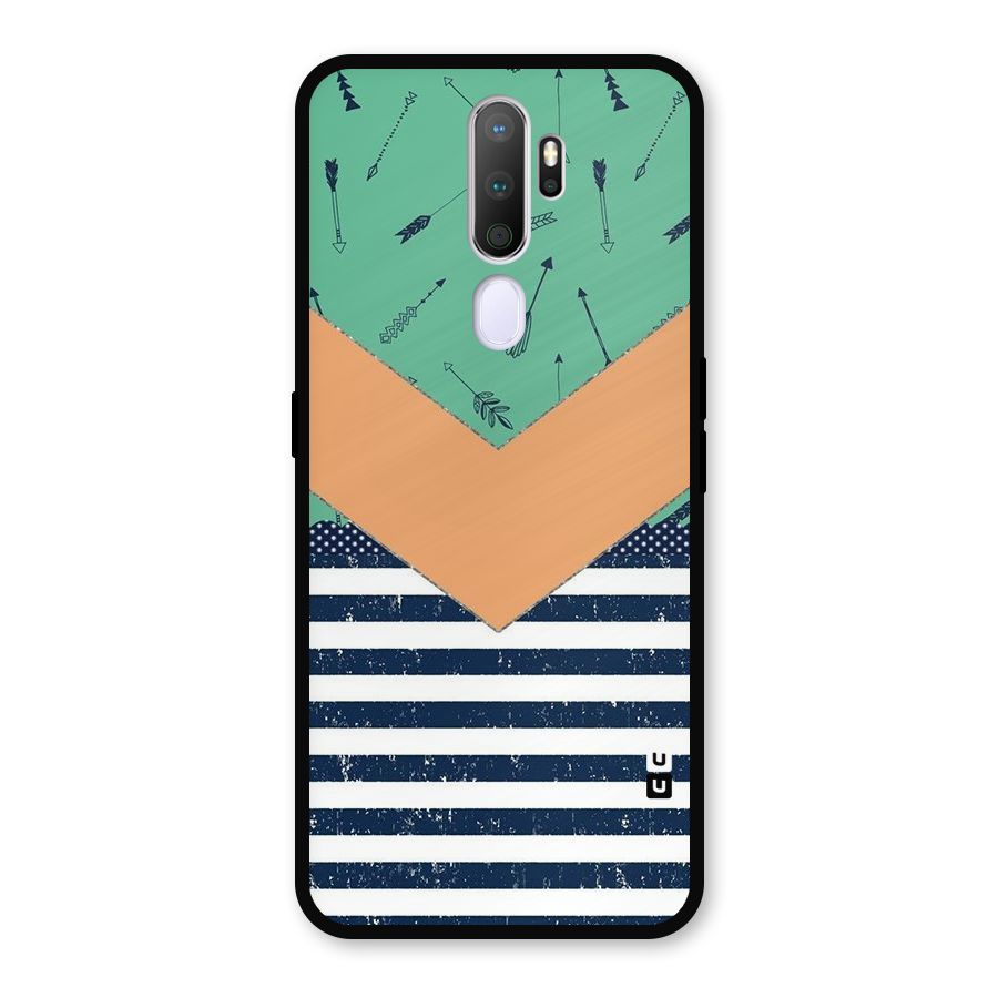 Arrows and Stripes Metal Back Case for Oppo A9 (2020)