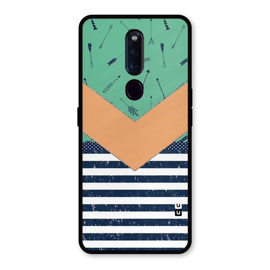 Arrows and Stripes Metal Back Case for Oppo F11 Pro