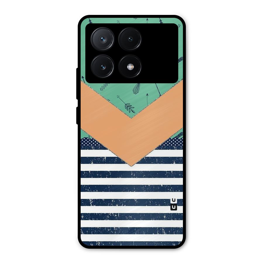 Arrows and Stripes Metal Back Case for Poco X6 Pro