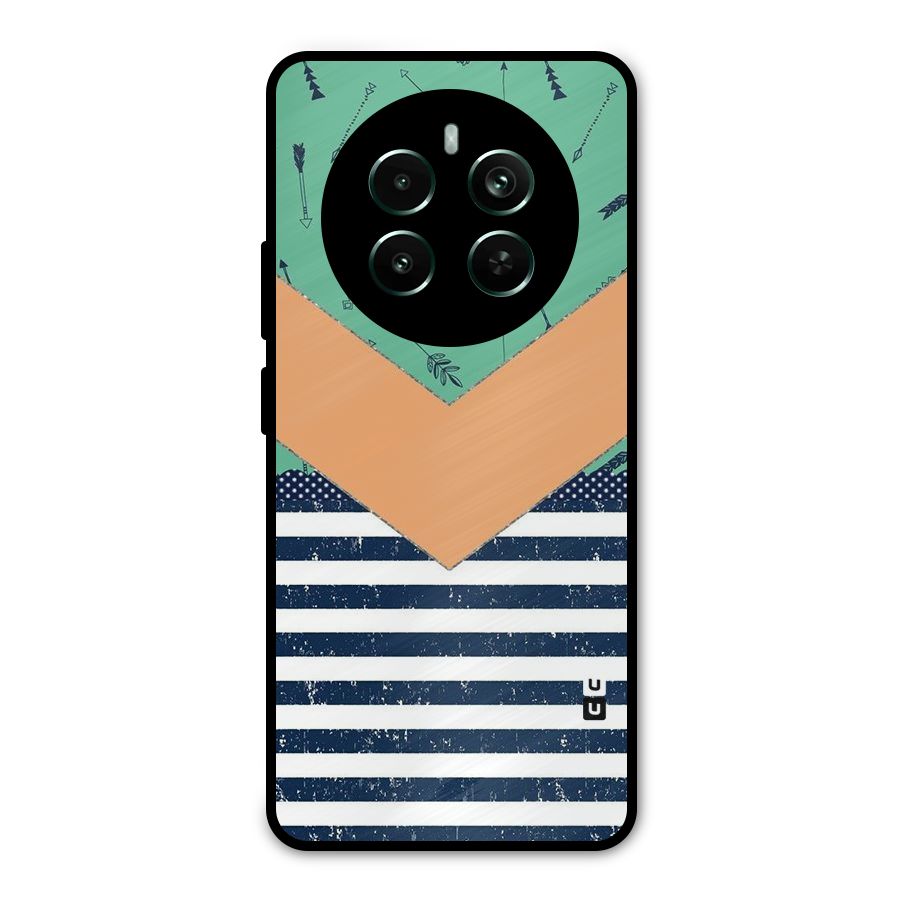 Arrows and Stripes Metal Back Case for Realme 12 Pro Plus