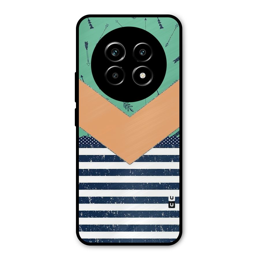 Arrows and Stripes Metal Back Case for Realme 14 Pro Lite