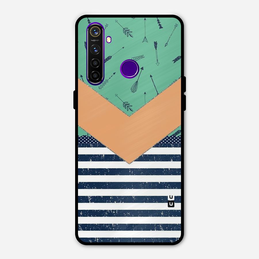 Arrows and Stripes Metal Back Case for Realme 5 Pro