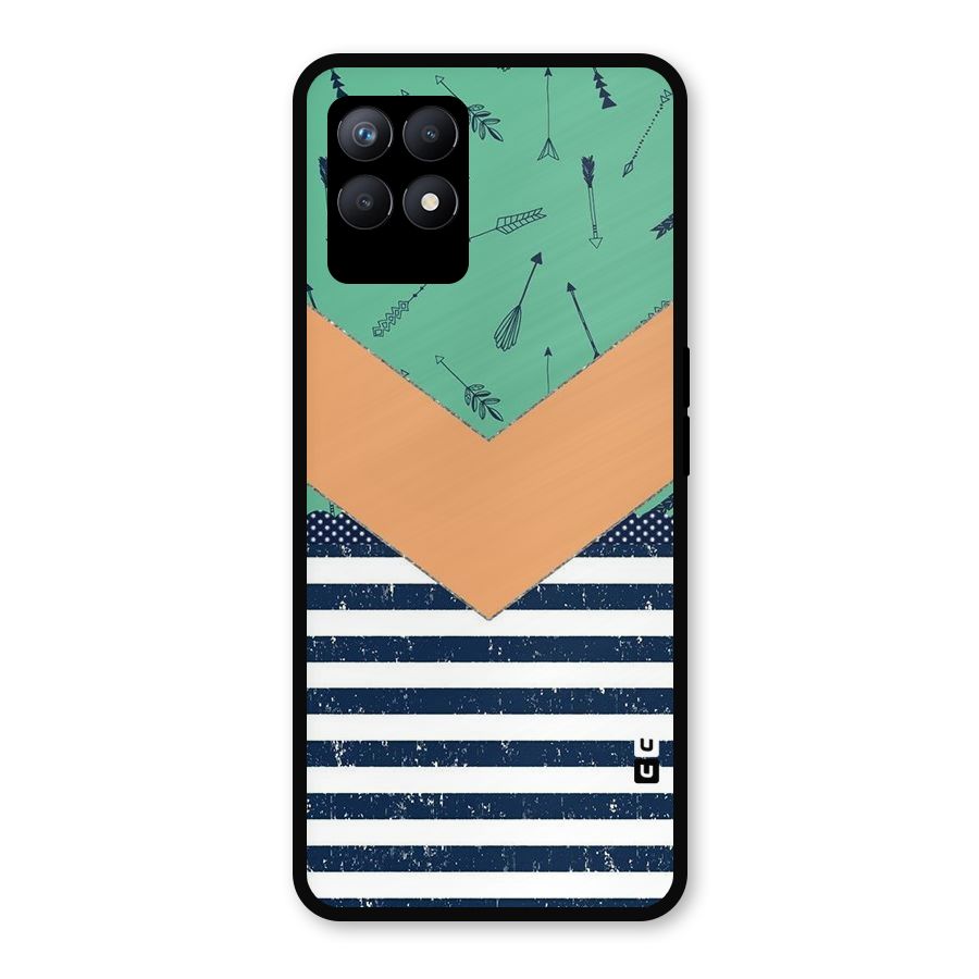 Arrows and Stripes Metal Back Case for Realme 8i