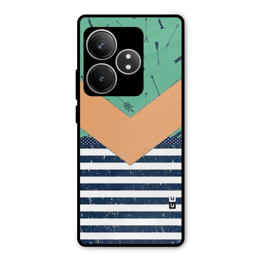 Arrows and Stripes Metal Back Case for Realme GT 6T