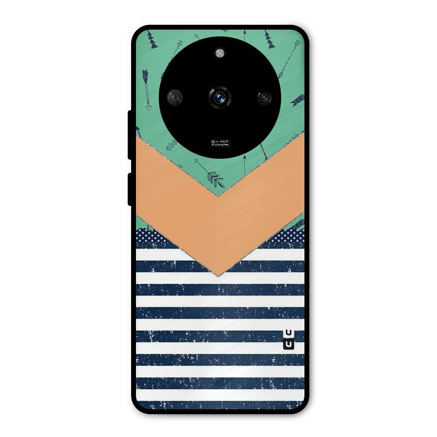 Arrows and Stripes Metal Back Case for Realme Narzo 60 5G