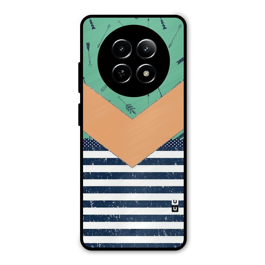 Arrows and Stripes Metal Back Case for Realme Narzo N65