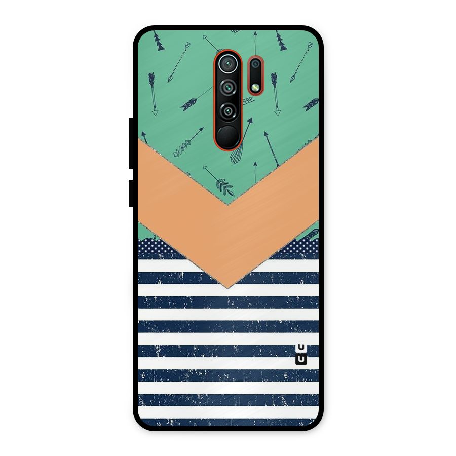 Arrows and Stripes Metal Back Case for Redmi 9 Prime