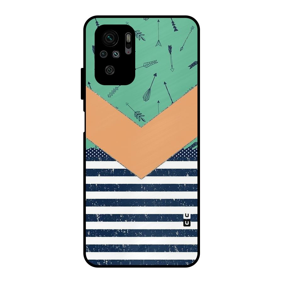 Arrows and Stripes Metal Back Case for Redmi Note 10S