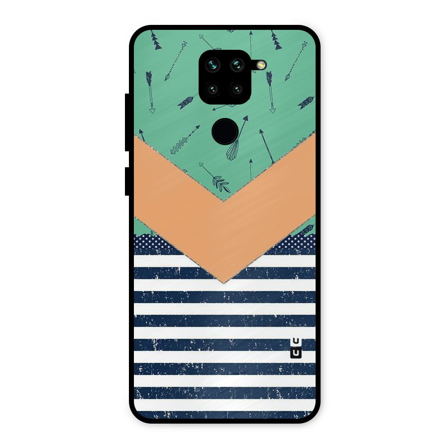 Arrows and Stripes Metal Back Case for Redmi Note 9