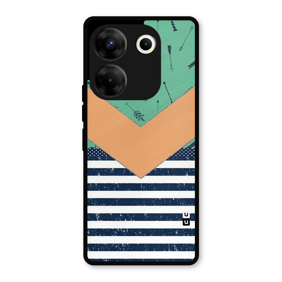 Arrows and Stripes Metal Back Case for Tecno Camon 20