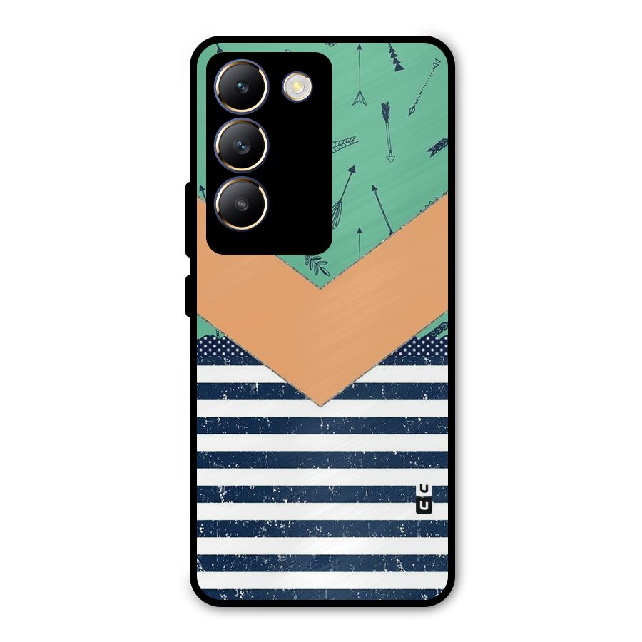 Arrows and Stripes Metal Back Case for Vivo T3 5G