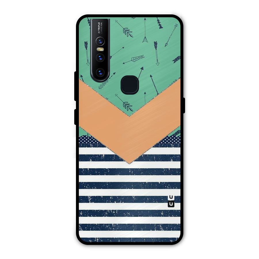 Arrows and Stripes Metal Back Case for Vivo V15