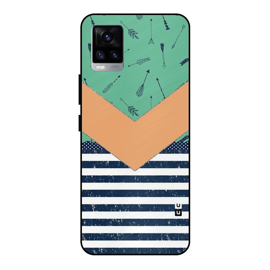 Arrows and Stripes Metal Back Case for Vivo V20 2021