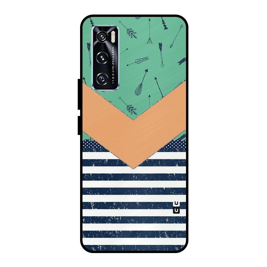 Arrows and Stripes Metal Back Case for Vivo V20 SE