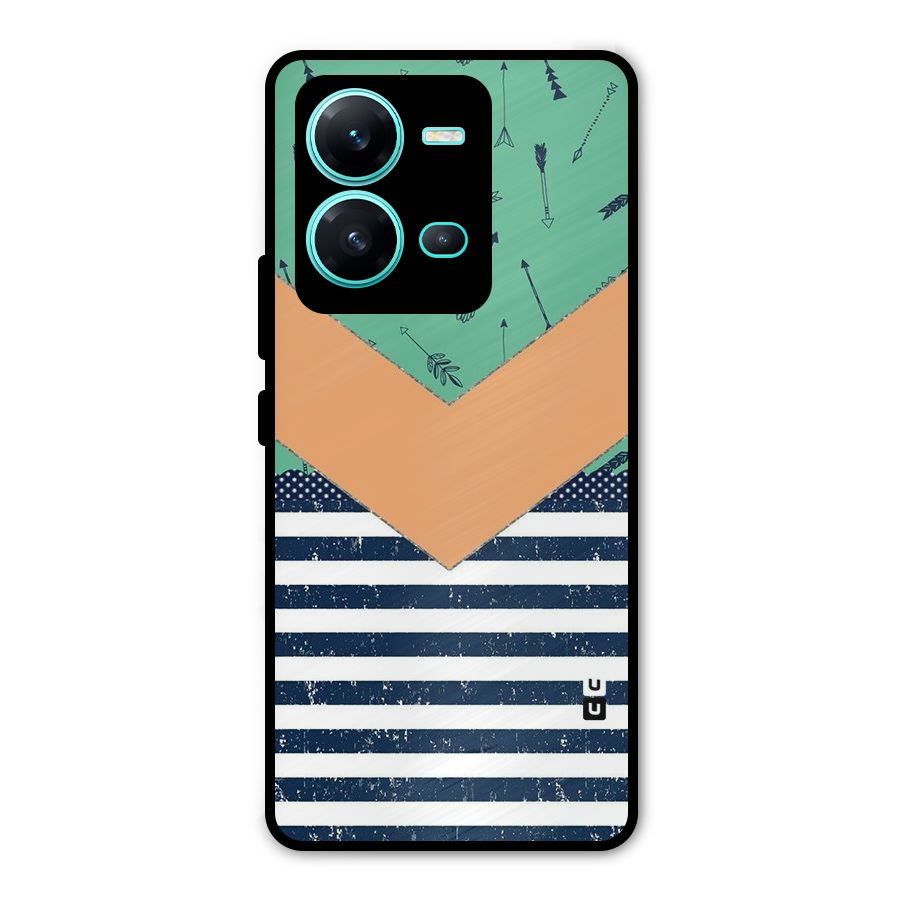 Arrows and Stripes Metal Back Case for Vivo V25