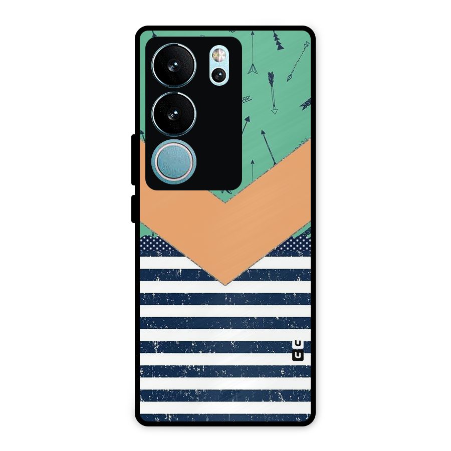Arrows and Stripes Metal Back Case for Vivo V29