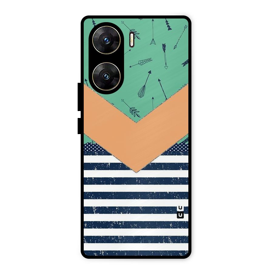 Arrows and Stripes Metal Back Case for Vivo V29e