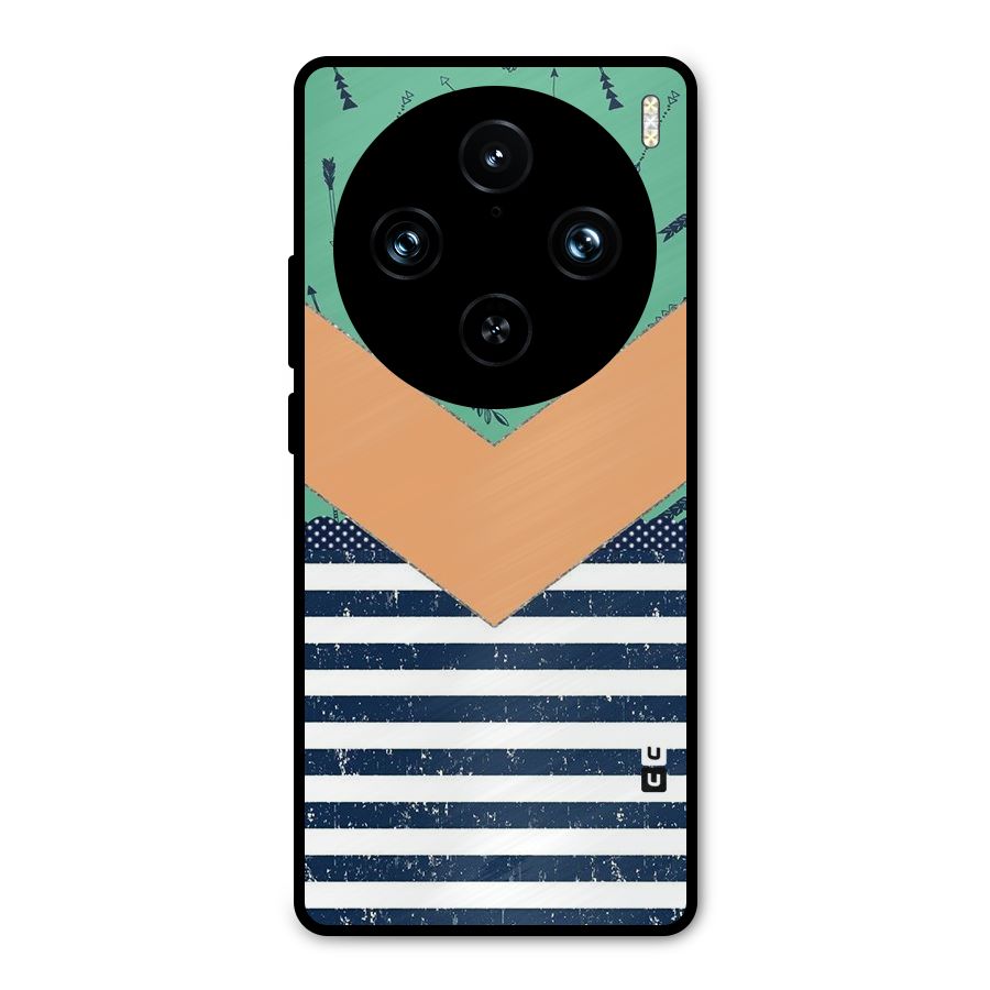 Arrows and Stripes Metal Back Case for Vivo X100 Pro
