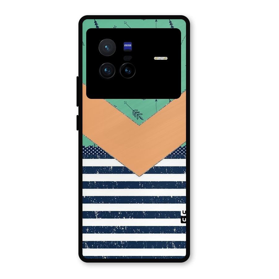 Arrows and Stripes Metal Back Case for Vivo X80