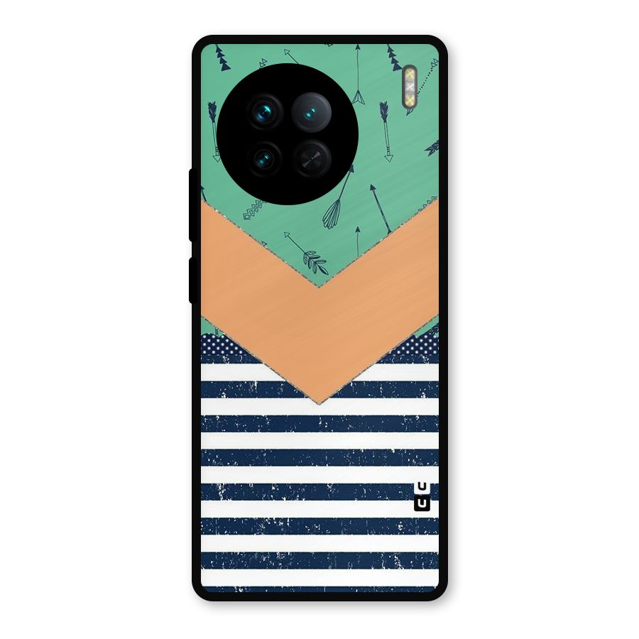 Arrows and Stripes Metal Back Case for Vivo X90