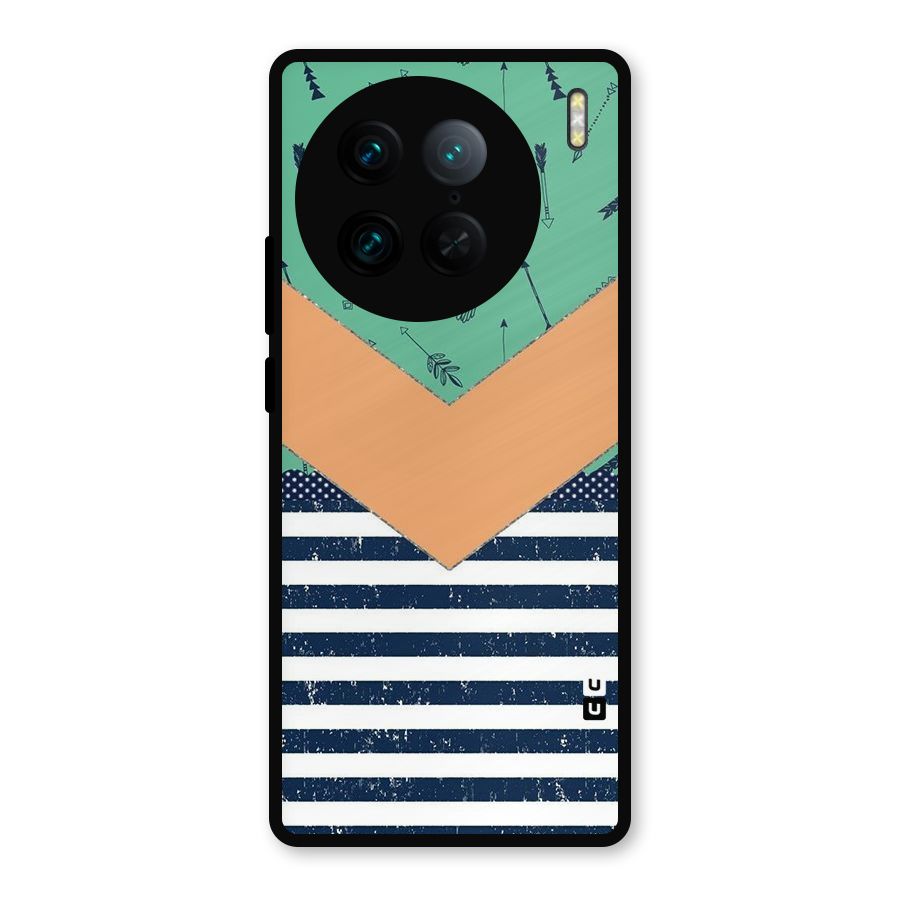 Arrows and Stripes Metal Back Case for Vivo X90 Pro