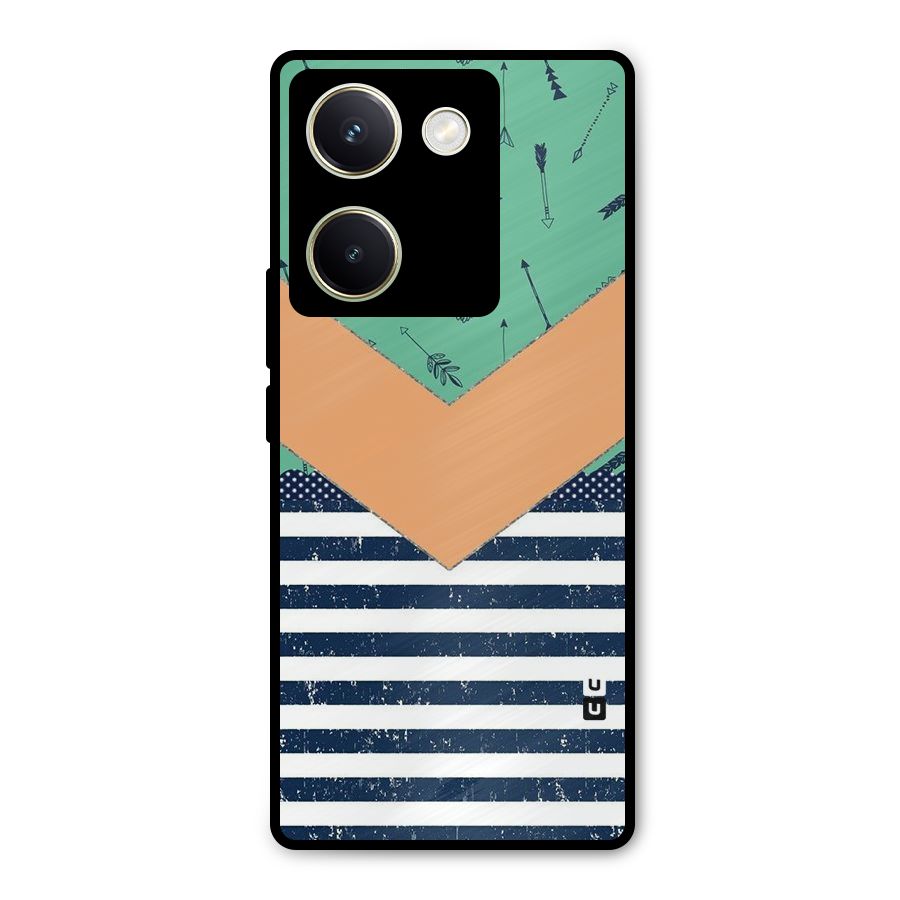 Arrows and Stripes Metal Back Case for Vivo Y200 Pro
