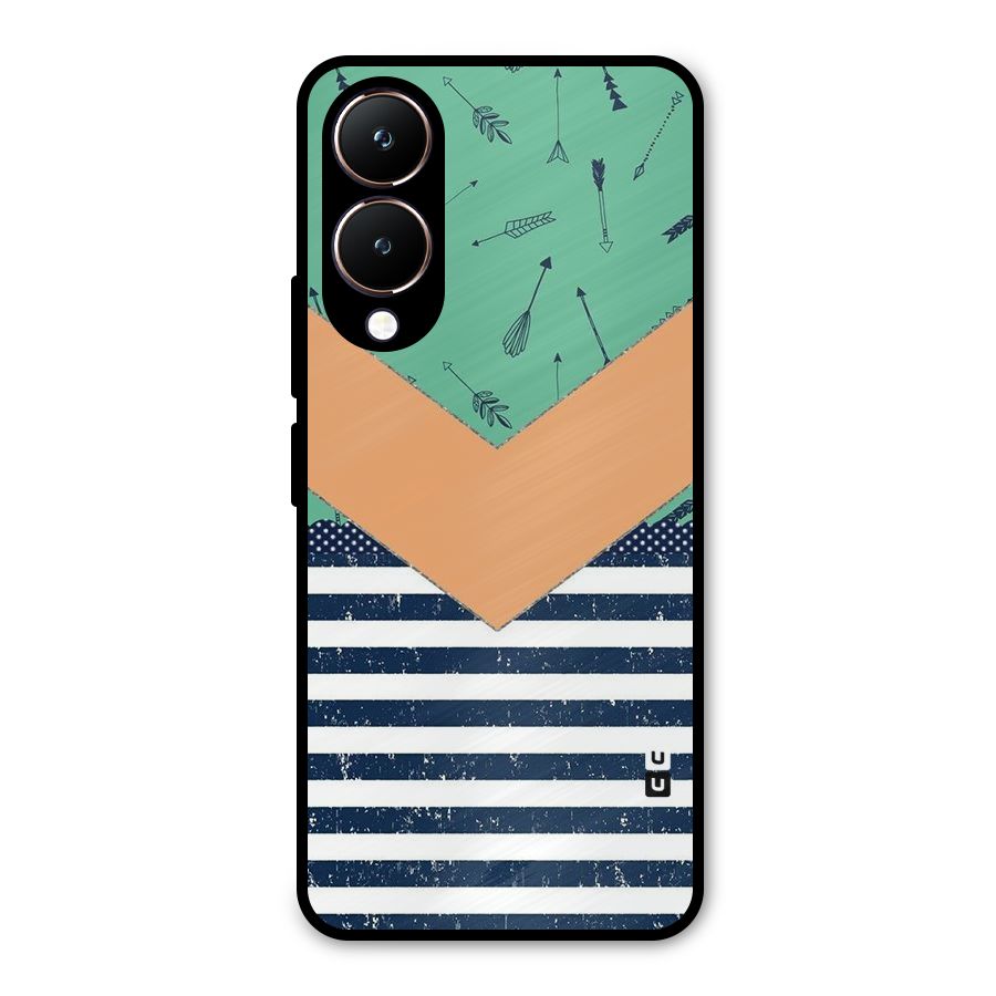 Arrows and Stripes Metal Back Case for Vivo Y28