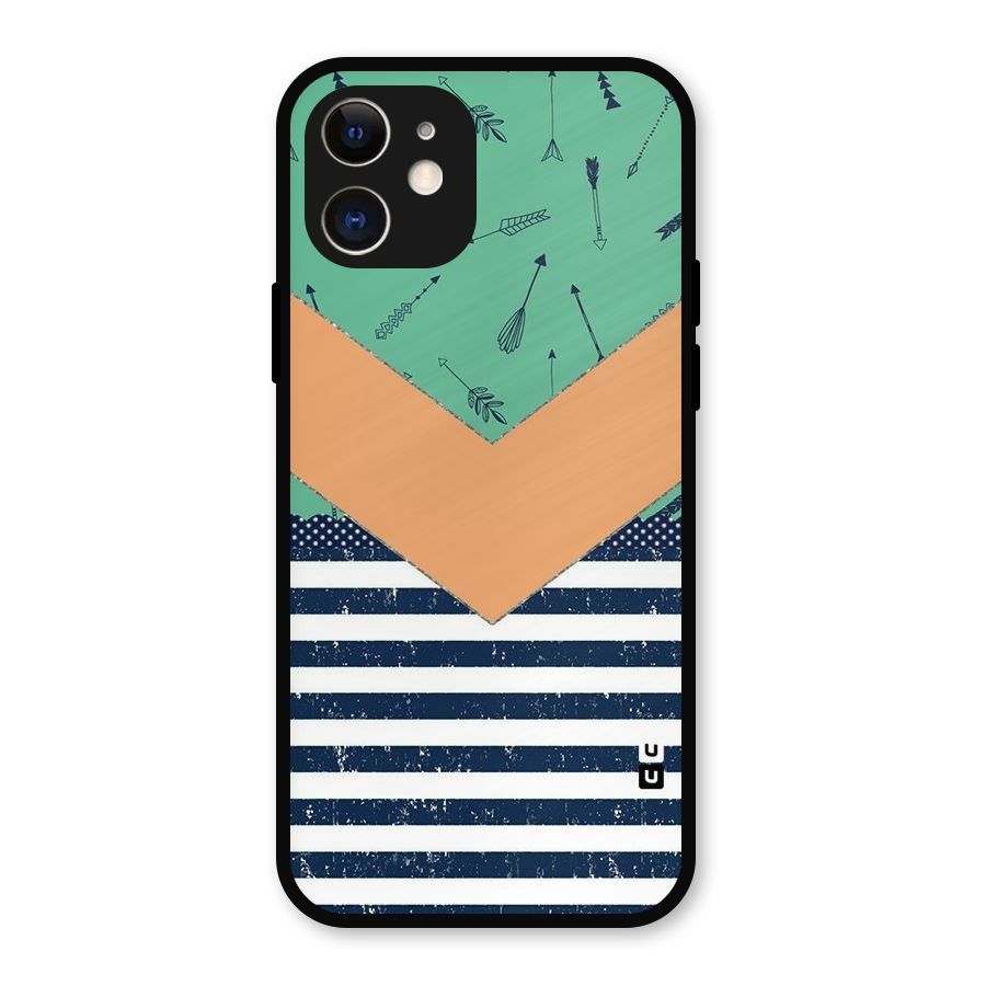 Arrows and Stripes Metal Back Case for iPhone 12