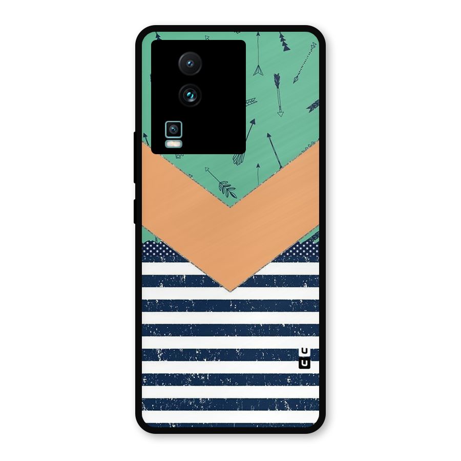 Arrows and Stripes Metal Back Case for iQOO Neo 7