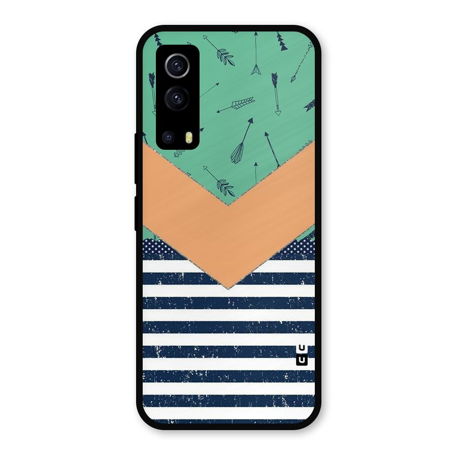 Arrows and Stripes Metal Back Case for iQOO Z3