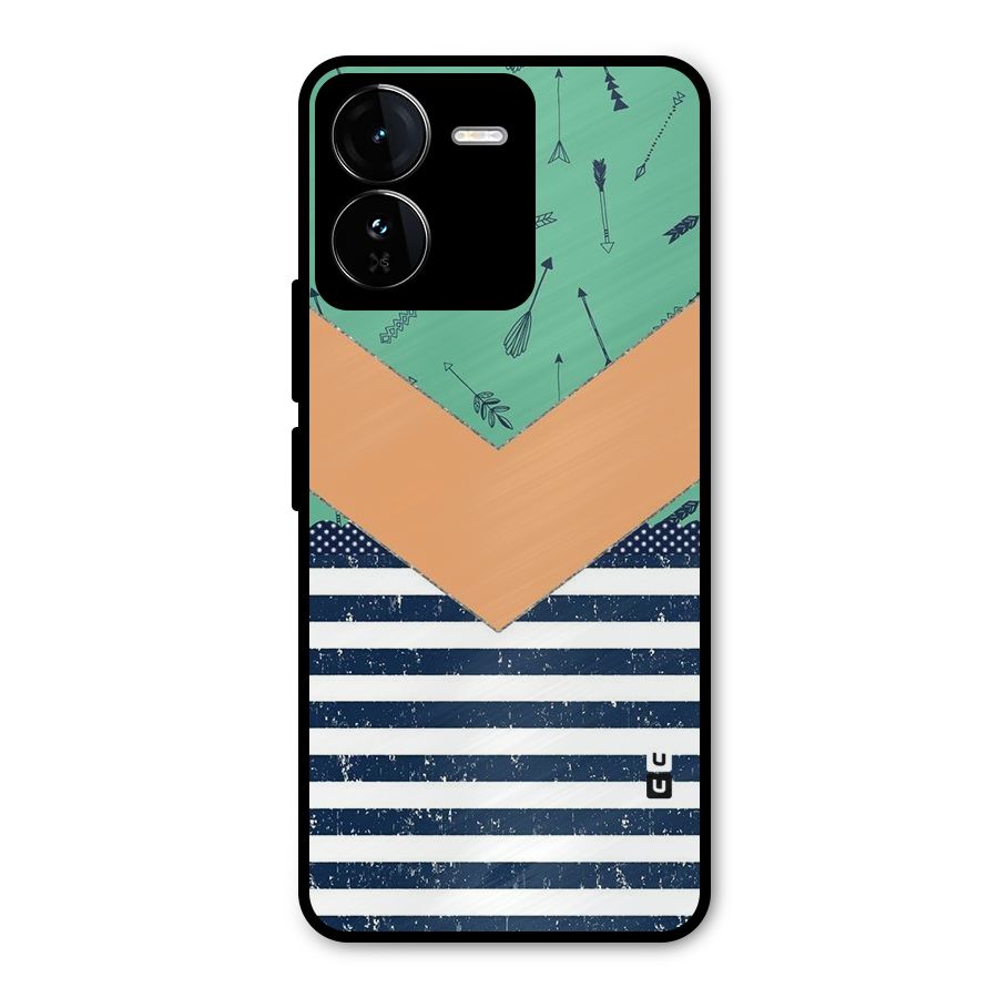 Arrows and Stripes Metal Back Case for iQOO Z9