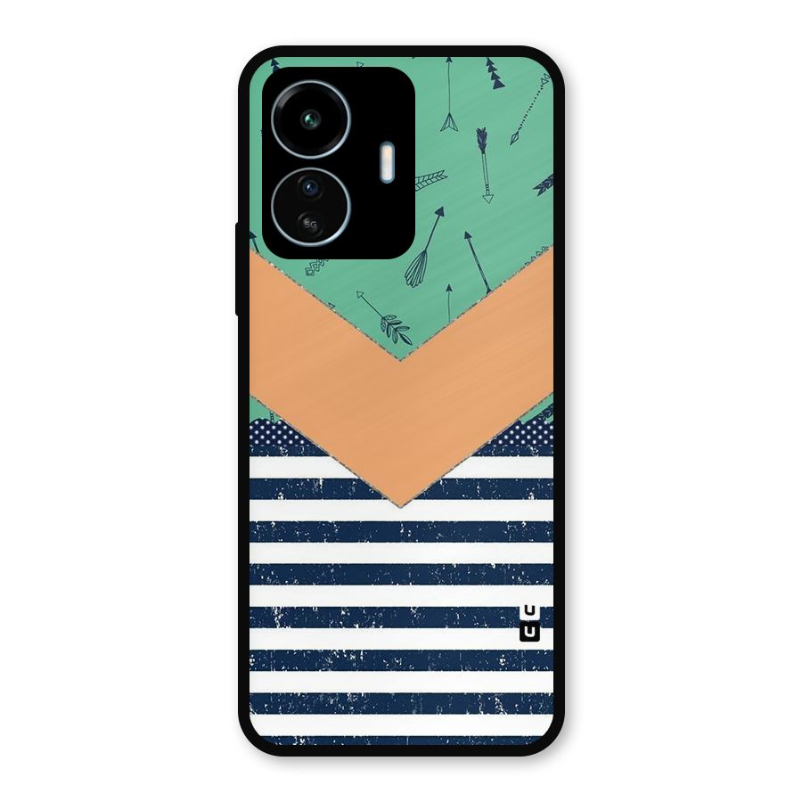 Arrows and Stripes Metal Back Case for vivo iQOO Z6 Lite 5G