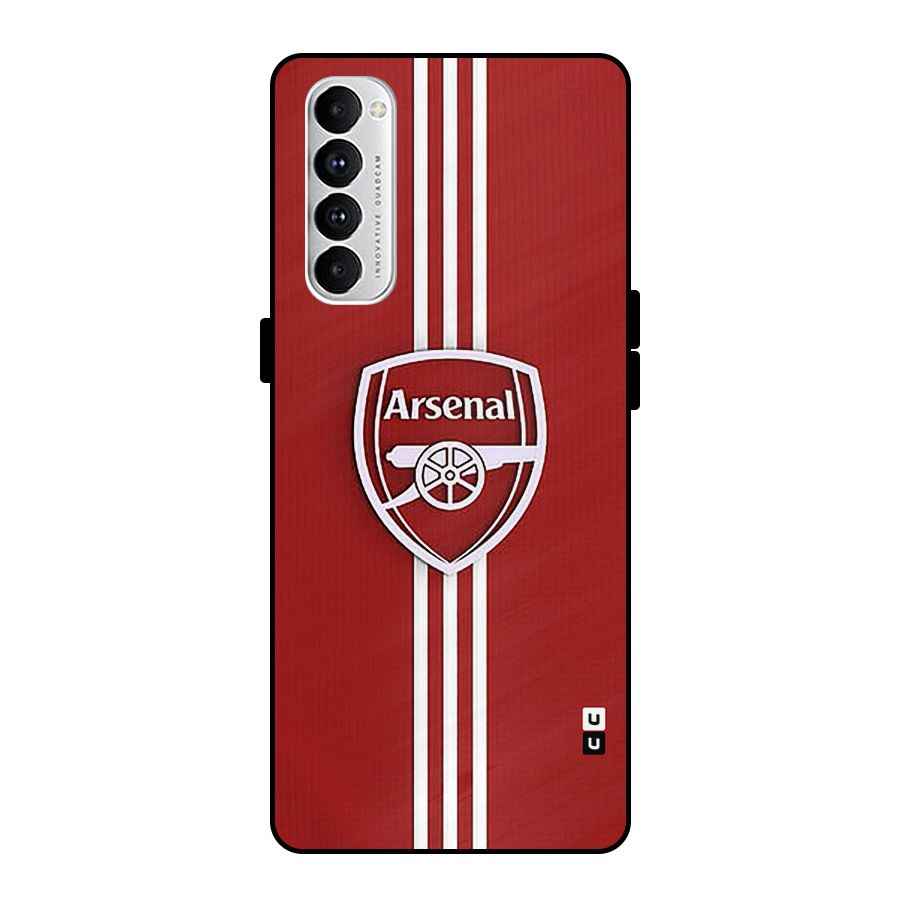 Arsenal Club Metal Back Case for Oppo Reno4 Pro