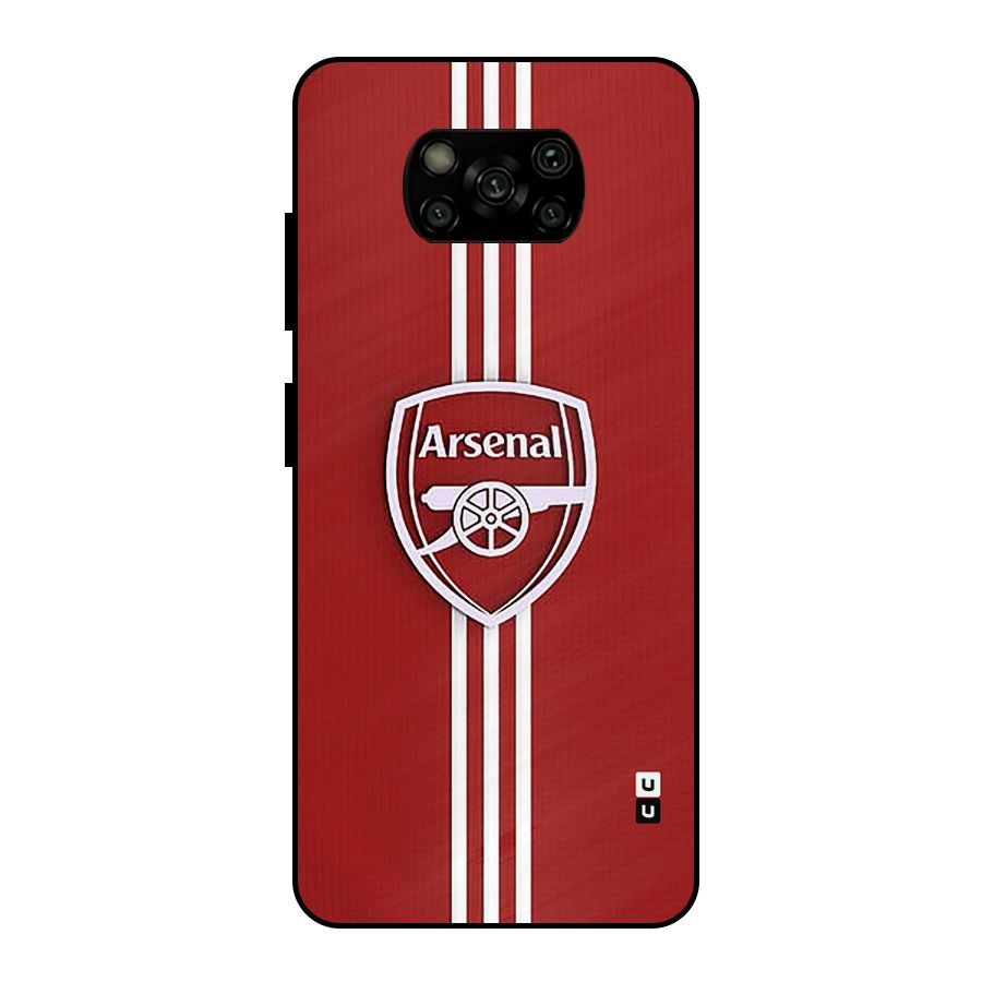 Arsenal Club Metal Back Case for Poco X3