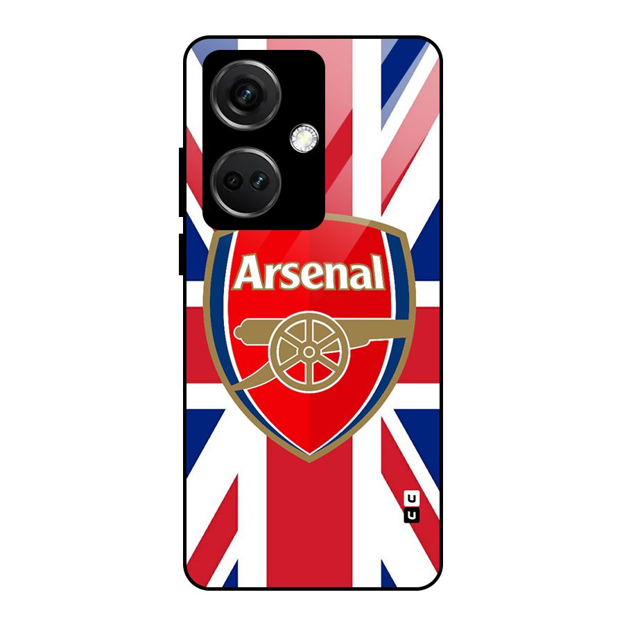 Arsenal Flag Glass Back Case for OnePlus Nord CE 3 5G