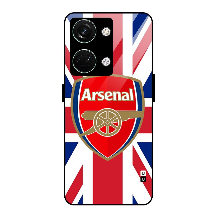 Arsenal Flag Glass Back Case for Oneplus Nord 3