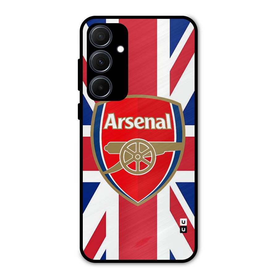 Arsenal Flag Metal Back Case for Galaxy A35