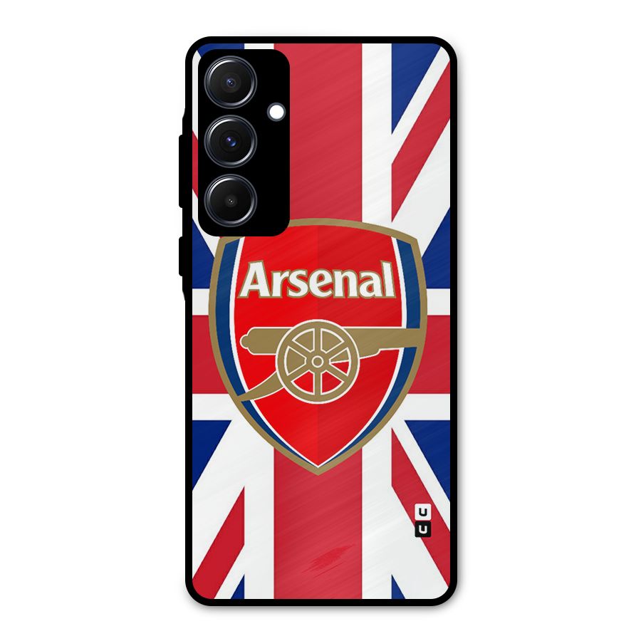 Arsenal Flag Metal Back Case for Galaxy A55