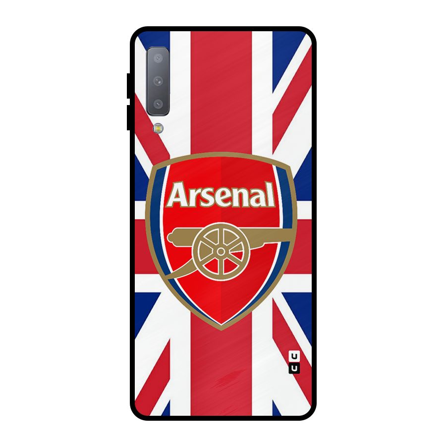 Arsenal Flag Metal Back Case for Galaxy A7 (2018)