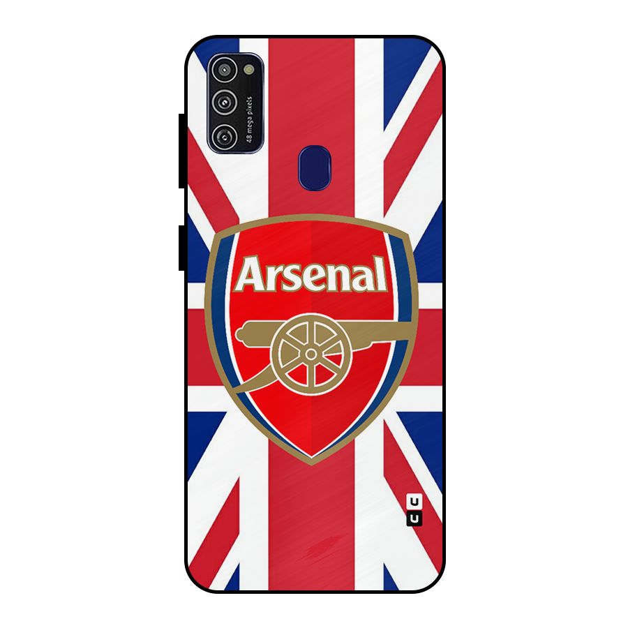 Arsenal Flag Metal Back Case for Galaxy M21