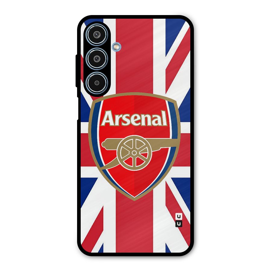 Arsenal Flag Metal Back Case for Galaxy M35