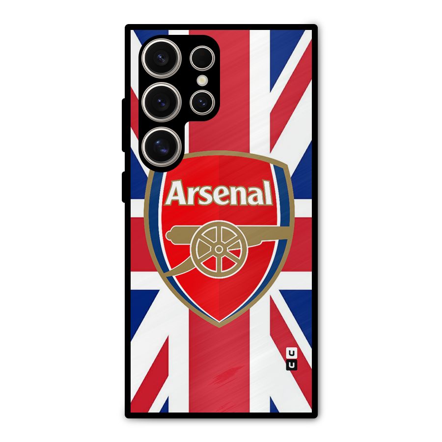 Arsenal Flag Metal Back Case for Galaxy S24 Ultra