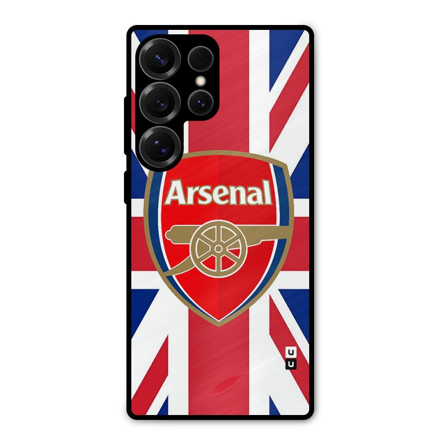 Arsenal Flag Metal Back Case for Galaxy S25 Ultra