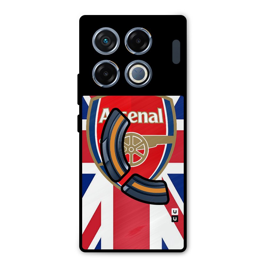Arsenal Flag Metal Back Case for Infinix GT 20 Pro