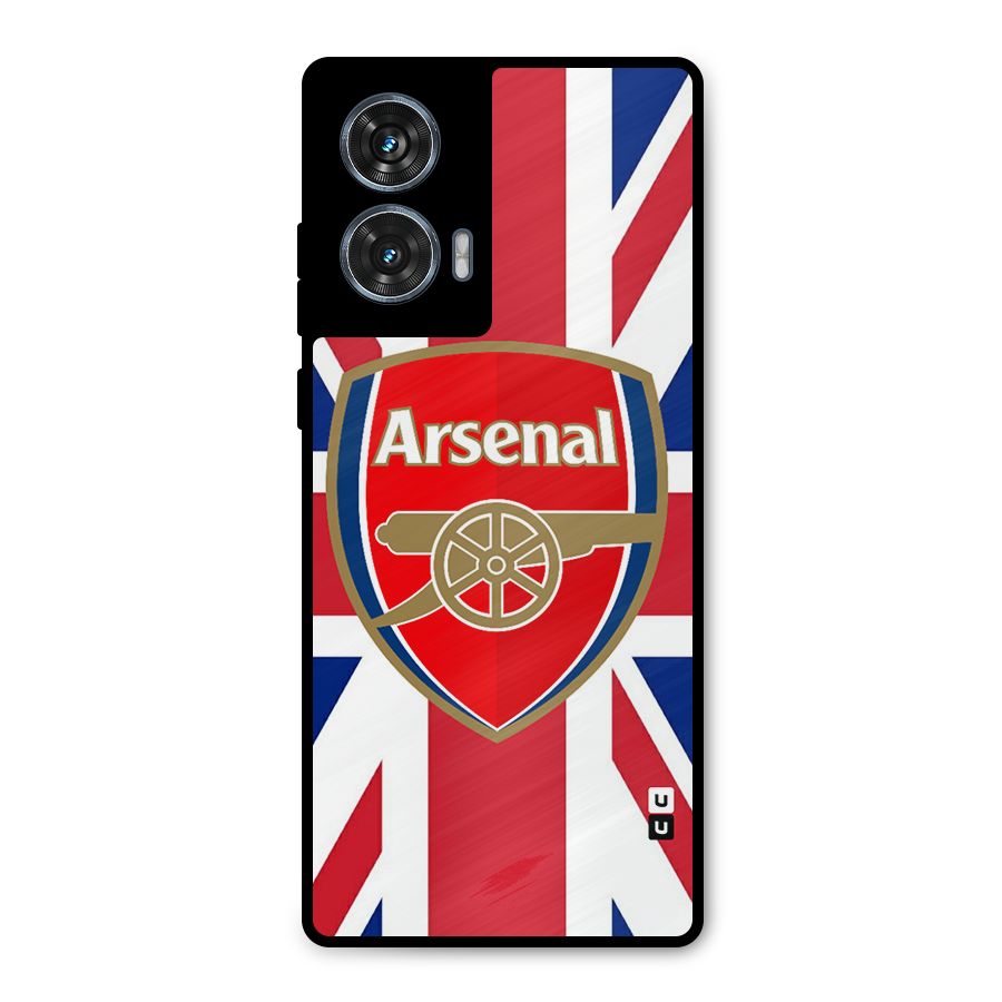 Arsenal Flag Metal Back Case for Motorola Edge 50 Fusion