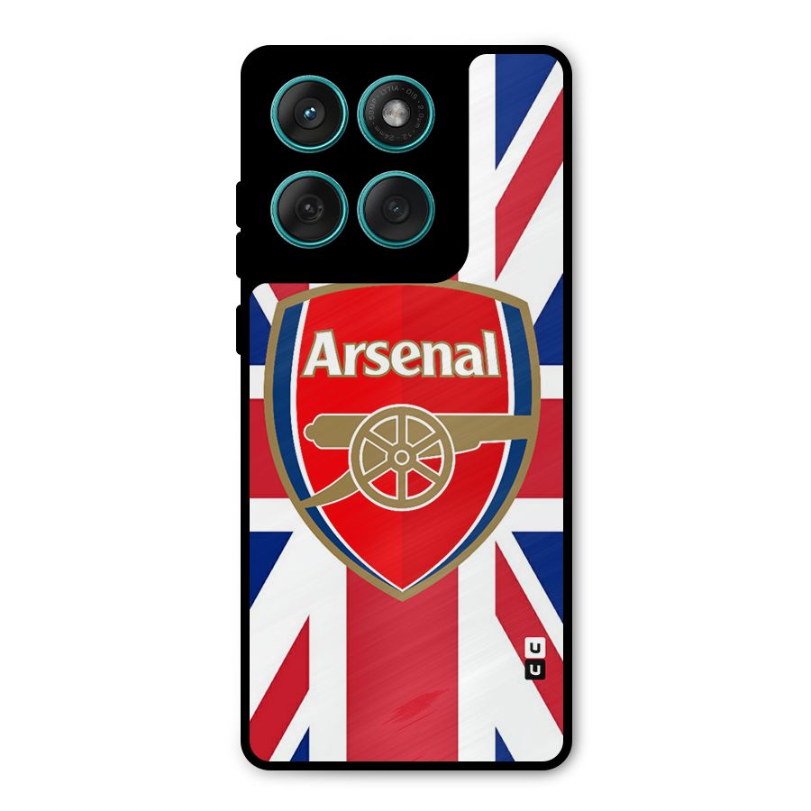 Arsenal Flag Metal Back Case for Motorola Edge 60 Fusion